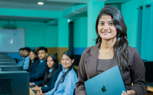 student in computer lab